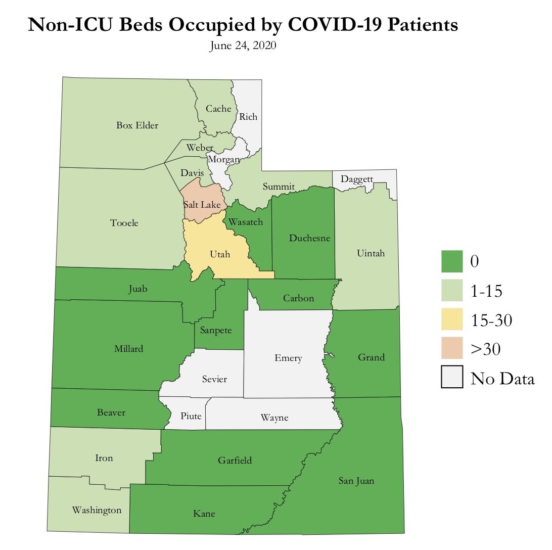 Non-ICU Beds Occupied by Covid-19 Patients