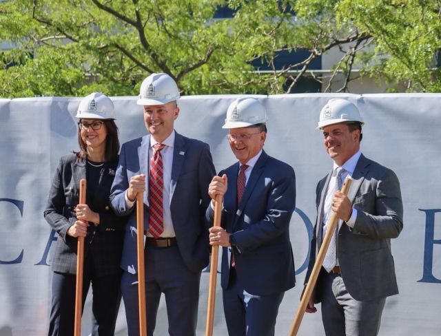 This afternoon, senators attended the groundbreaking ceremony for the new North Capitol Building. The new building will be the final piece of the Capitol complex master plan and will house a museum showcasing Utah’s famous artifacts and rich history. In addition, a parking garage will be built to accommodate more Utahns who wish to enjoy the Capitol and participate in the legislative process.