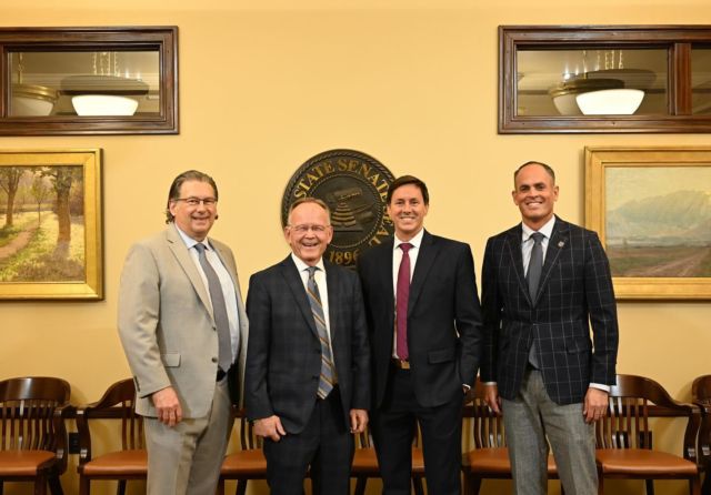 Utah Senate’s majority caucus elected leadership team for the 66th Legislature. 

President – Sen. J. Stuart Adams
Majority Leader – Sen. Kirk Cullimore
Majority Whip – Sen. Chris Wilson
Majority Assistant Whip – Sen. Michael McKell

The Senate will continue working to improve the lives of Utahns, deliver real results that empower families, strengthen communities and drive Utah forward.
#utpol #utleg